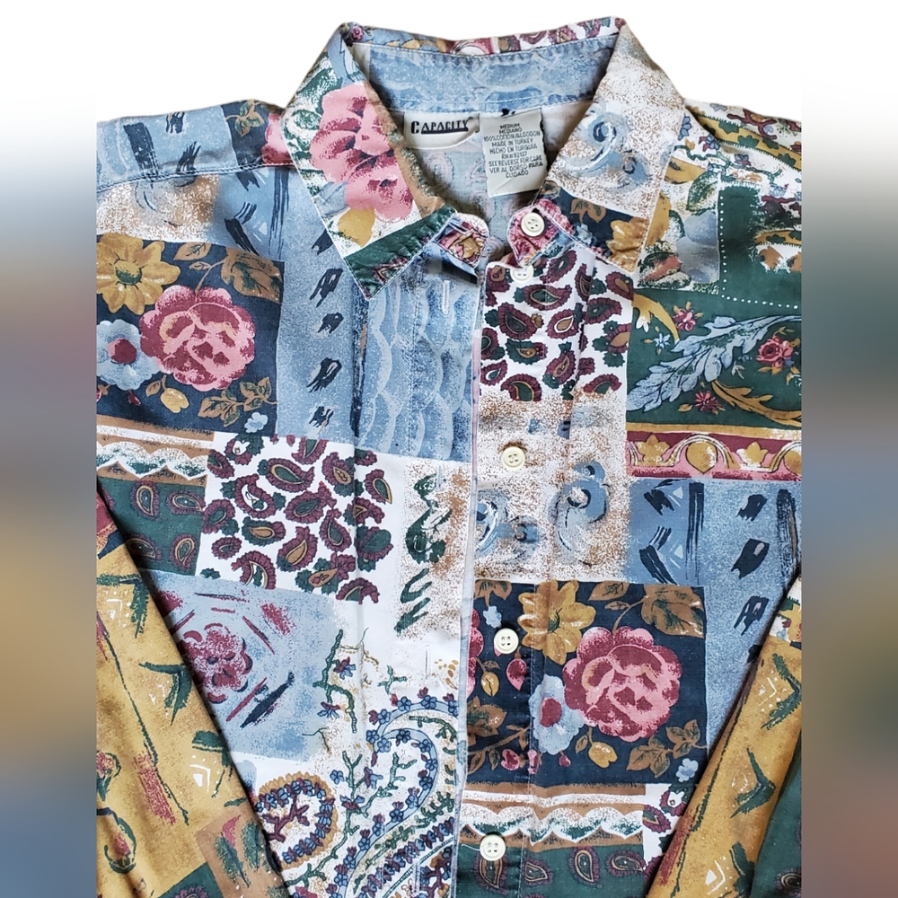 Vintage Patterned Button Down - image 5